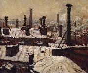 Gustave Caillebotte Toits sous la neige painting